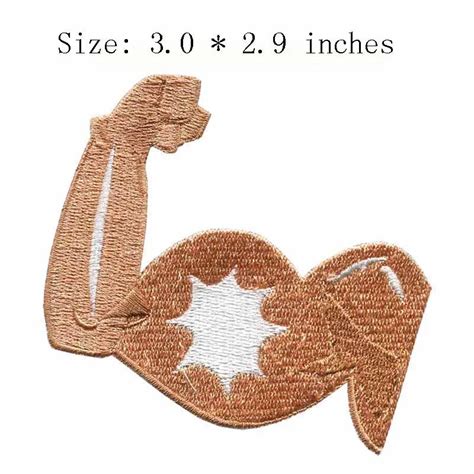 Strong Arm Embroidery Patch 30 Wide Boy Patchpowerbrown Badge In