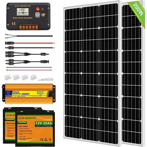 Mua Eco Worthy Watt Volt Complete Solar Panel Starter Kit For Rv
