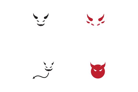 Devil Icon Logo Vector Template Graphic By Mujiyono · Creative Fabrica