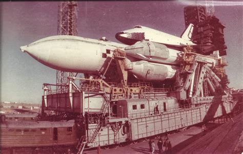 The Soviet Space Shuttle Buran Being Moved For Launch 1988