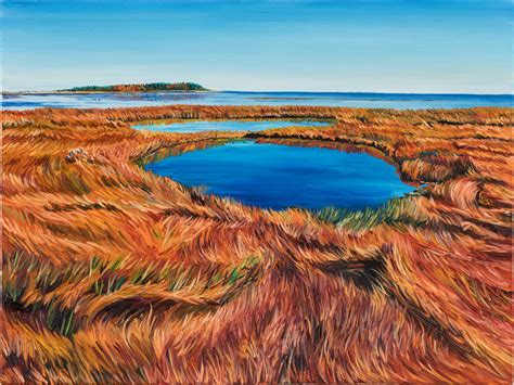 Autumn Acadian Coastal Wetland Michael Mcewing Artworks