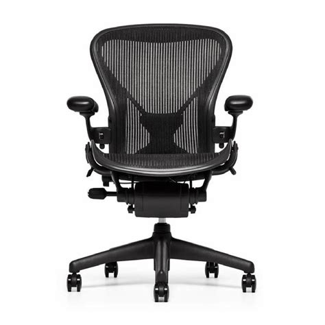 Herman Miller Size B Aeron Chair In Graphite Aptdeco