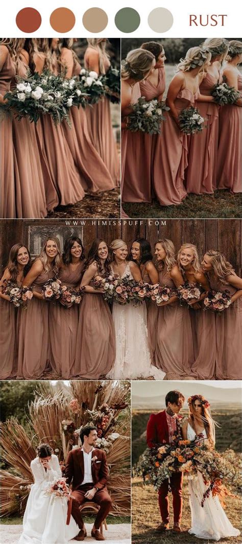 Rustic Bohemian Rust Wedding Color Ideas For Fall Bridesmaid