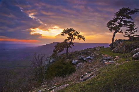 In 1933, a portion of the mountain was chosen as a park site. Mt. Nebo | this is the sunset view from Mt. Nebo looking ...