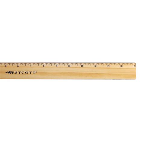 Westcott Westcott Ruler With Double Brass Edge 16ths And Metric 15