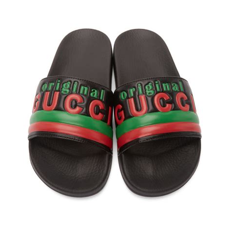 Gucci Black Original Gucci Pool Slides Gucci
