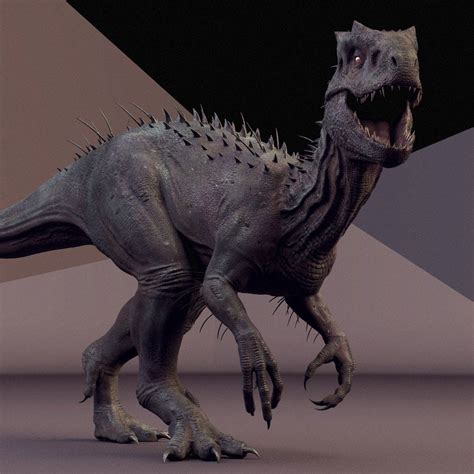 Dinosaur 3d Model And Animation Free Rig To Download 3dart Indominus
