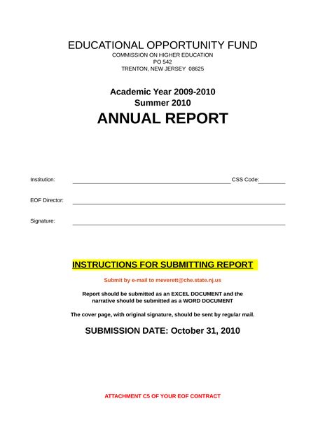 Academic Annual Report Templates At