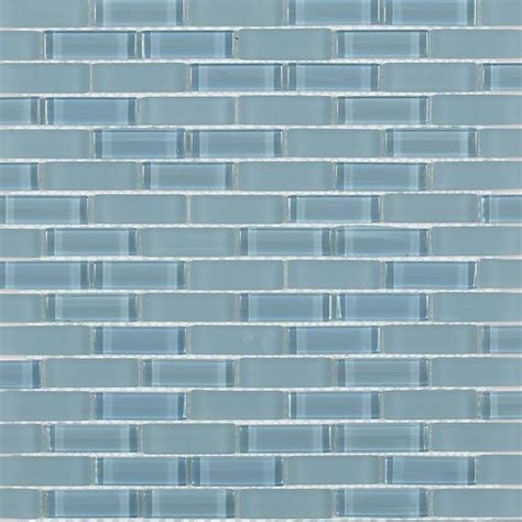 Loft Blue Gray 12x2 Brick Pattern Glass Tile Brick Patterns Glass