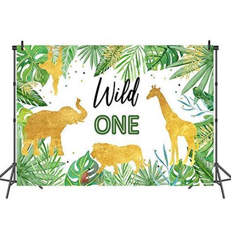 Buy Flamow Mehofoto Wild One Birthday Backdrop Jungle Animals 1st