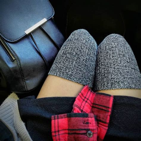 Closeup Selfie Of Black Grey Highs Socks Layered With Tan Pantyhose Thighhigh Layerednylons
