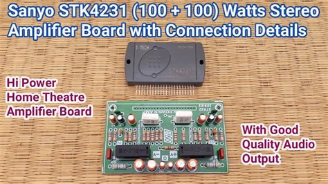Stk Watts Stereo Amplifier Board With Input Output