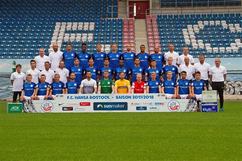 Fc Hansa Rostock Mannschaftsfoto Saison 20172018 Rostock Heute