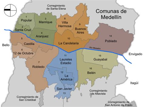 Comunas De Medellín Tamaño Completo Ex