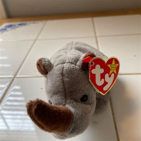 Toys Rare Ty Beanie Baby Spike The Rhinoceros Hang Tag Tag