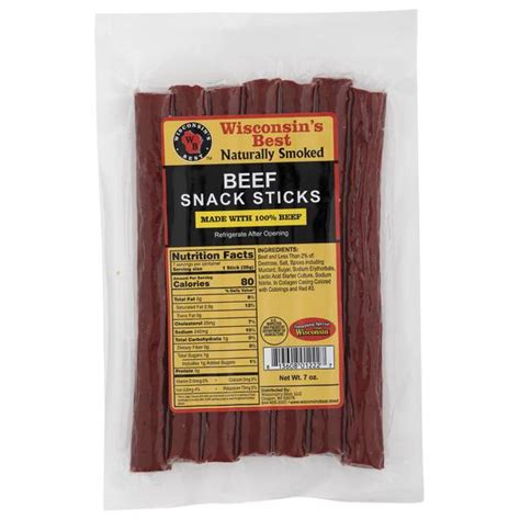 Wisconsins Best 7 Oz Beef Snack Stick Pack 58000dc Blains Farm