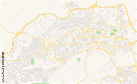 Printable Street Map Of Barquisimeto Venezuela Stock Vector Adobe Stock