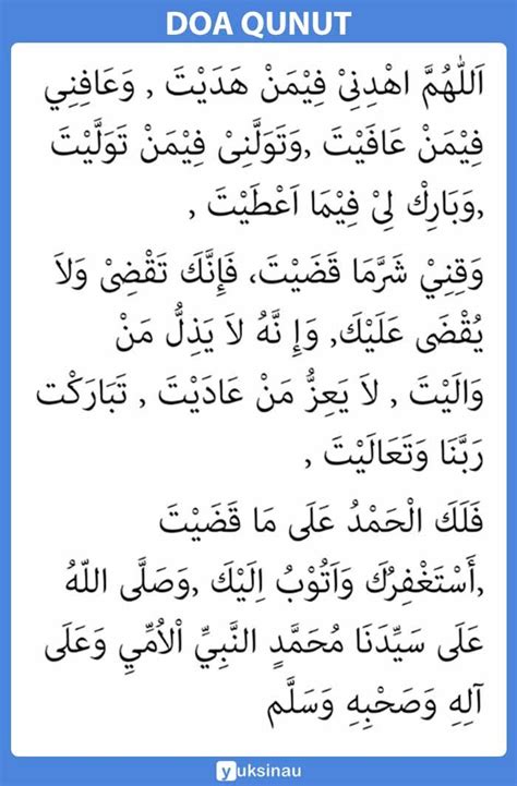 Doa qunut dalam solat subuh. Doa Qunut Subuh & Nazilah (Bacaan, Hukum, Tata Cara)