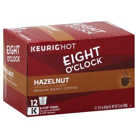 Eight O Clock Keurig Hot Coffee Medium Roast Hazelnut K Cup Pods