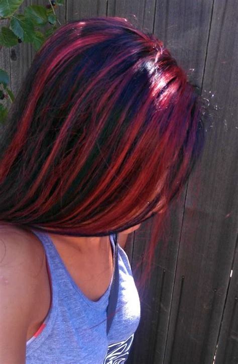 Red And Black Hairdifferent But I Love This Hair