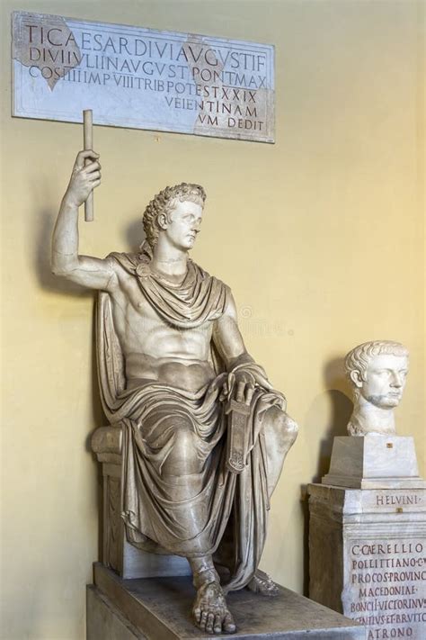 A Marble Statue Of A Seated Tiberius Caesar Son Of Emperor Augustus