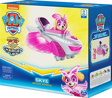 Paw Patrol Mighty Pups Charged Up Skyes Deluxe Vehicle With Lights