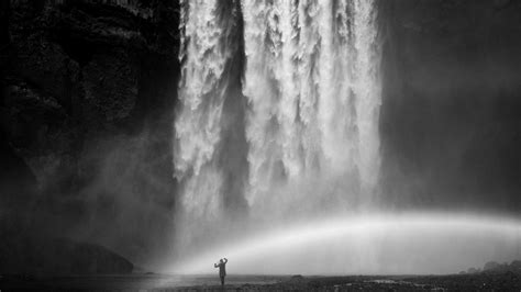 Free Images Waterfall Black And White Darkness Water Feature