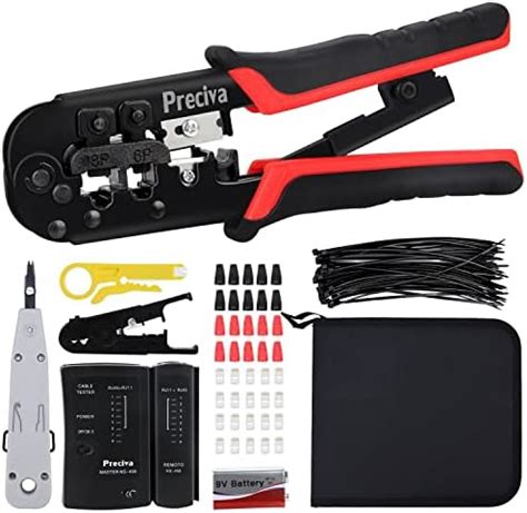 Rj Crimper Tool Kit Preciva Cat Cat E Ethernet Crimping Tool Set With One Network Cable