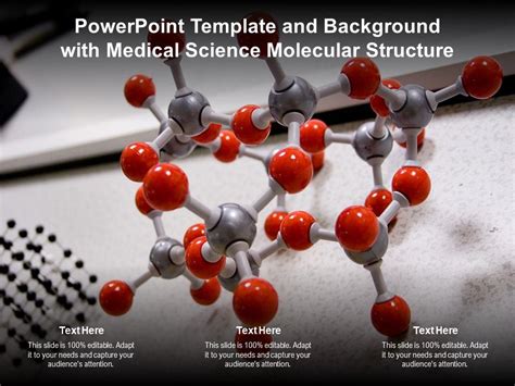 Powerpoint Template And Background With Medical Science Molecular