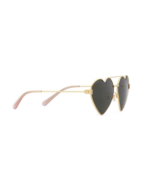 gucci eyewear heart frame sunglasses farfetch