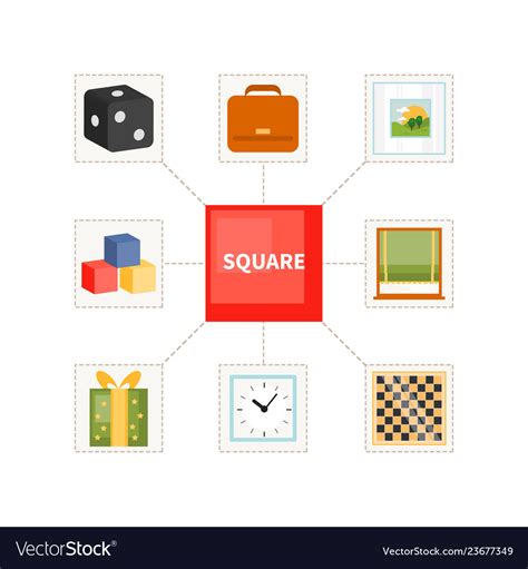 Square Objects For Children Royalty Free Vector Image
