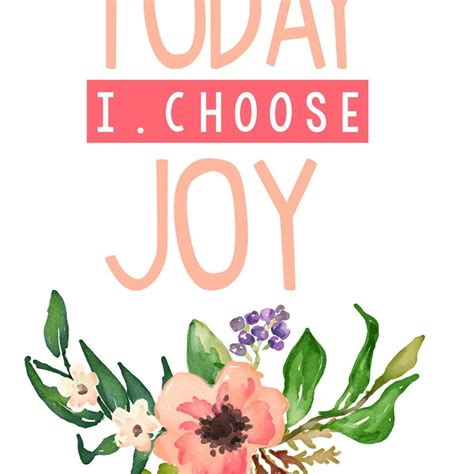 Today I Choose Joy Typography Poster Printable Farmhouse Etsy
