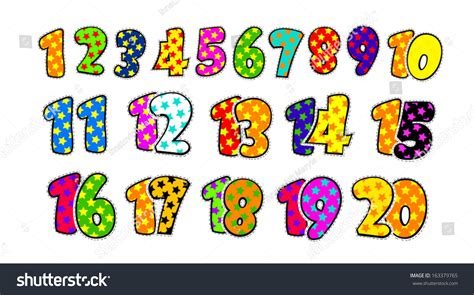 Kids Fun Numbers 1 20 Stock Vector 163379765 Shutterstock