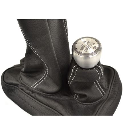 Ext014 9 Alloy Premium Gear Shift And Gaiter Kit R380 Black Leather
