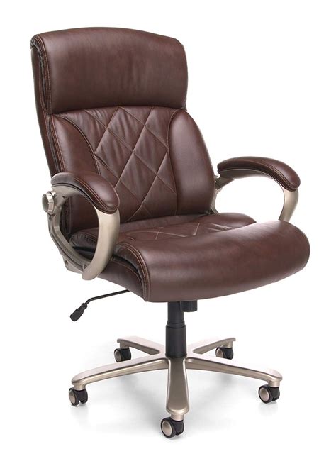 If ever there were a classic upholstered desk chair with arms, perfect for sitting around also available in leather. OFM Avenger Series Big and Tall Leather Executive Chair ...