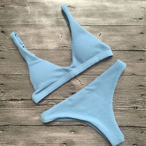 Cssayavi Bikinis Women Sky Blue Bikini Women Swimsuits Brazilian
