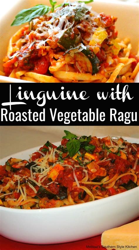 Linguine With A Roasted Vegetable Ragu