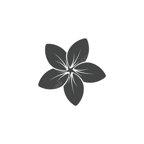 Plumeria Silhouette Transparent Background Plumeria Logo Template