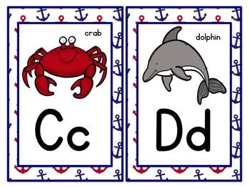 Why you'll love these kids flash cards: Nautical Alphabet by Teach Dream Inspire | Teachers Pay ...
