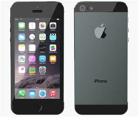 Apple Iphone 5 Black Slate 3d Model Cgtrader