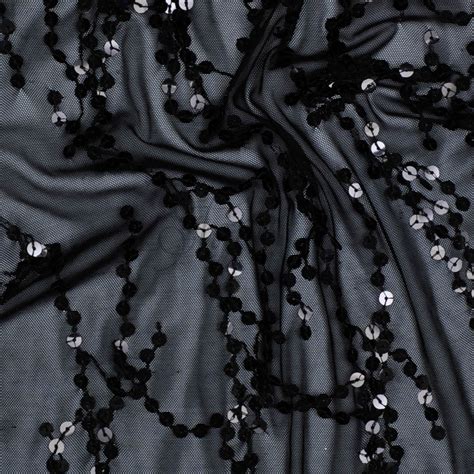 Charleston Sequin Stretch Mesh Blackblack Shine Trimmings And Fabrics