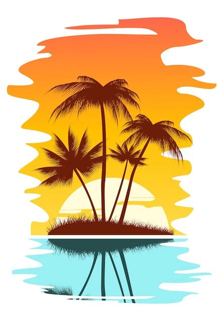 Tropical Abstract Background Premium Vector