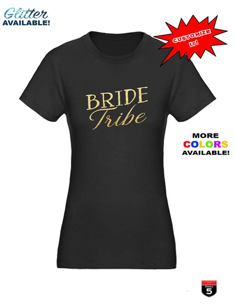 Custom Bachelorette Party Tank Tops Bride And Bridesmaids Gold Glitter Bride Tribe