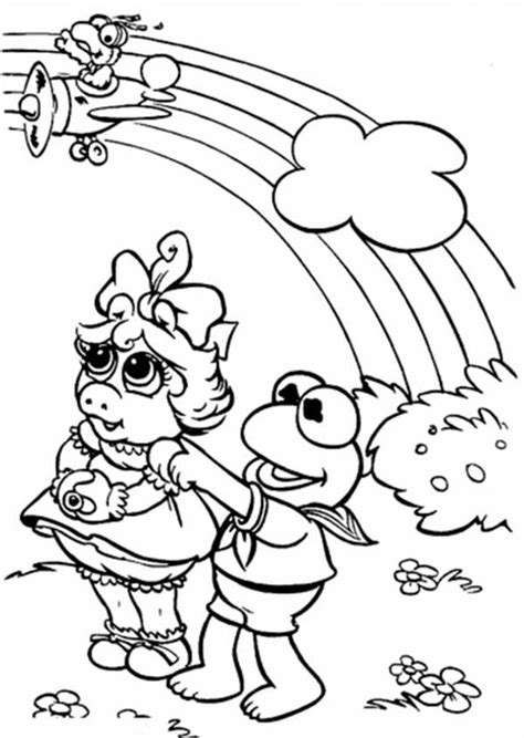 In this beautiful coloring page, miss piggy is walking on a tightrope! Muppet Show Coloring Pages - Learny Kids