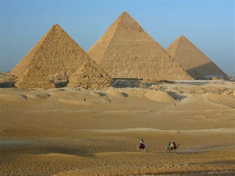 The Great Pyramid of Giza (also called the Pyramid of Khufu and the Pyramid of Cheops ...
