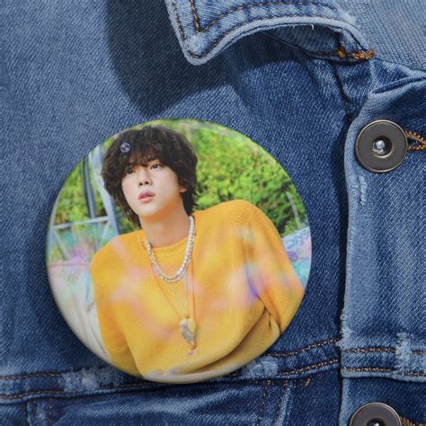 Bts Jin Pin Buttons Etsy