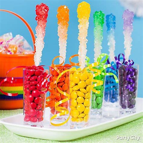 Candy Buffet Supplies Candy Table And Station Rainbow Candy Buffet Rainbow Parties Rainbow Candy