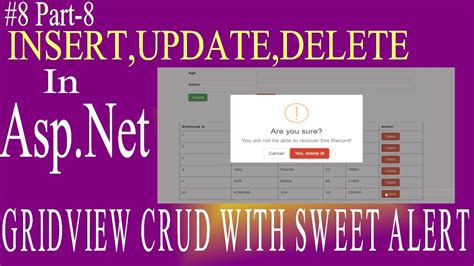 Gridview Crud Operation Delete Gridview Row With Sweet Alert