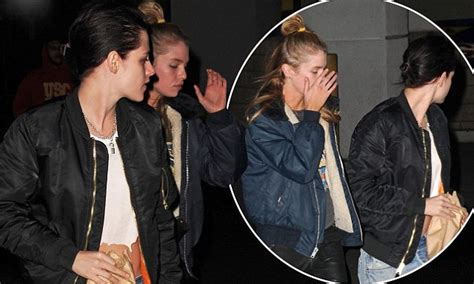 Kristen Stewart And Girlfriend Stella Maxwell Hide Faces As They