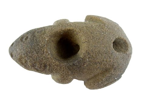 Fine 2 14 Inch Engraved Ohio Hopewell Stone Frog Effigy Pipe Indian